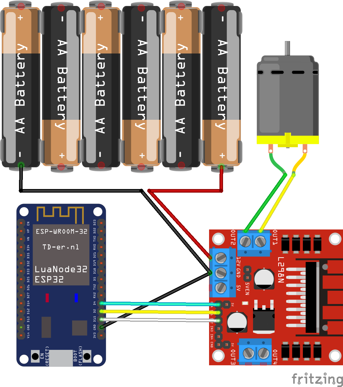 Fritzing L298 am ESP32