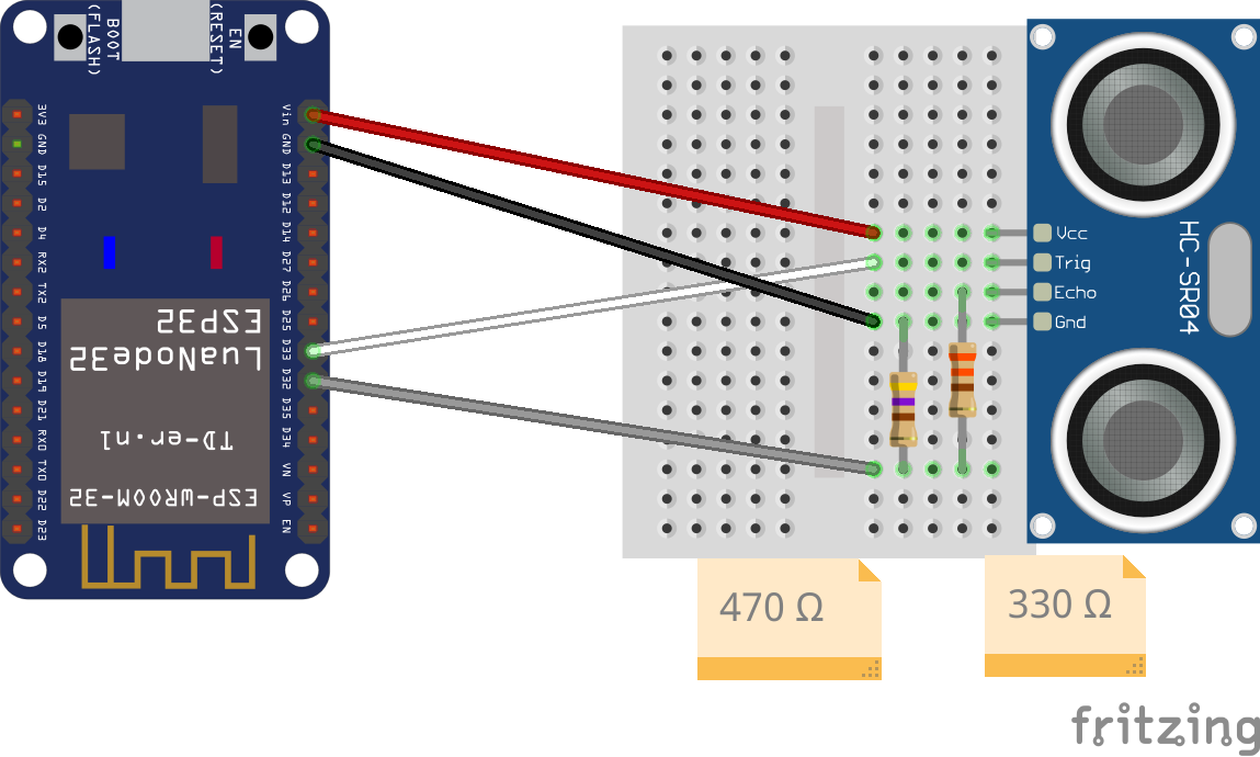 Schaltplan Ultraschallsensor