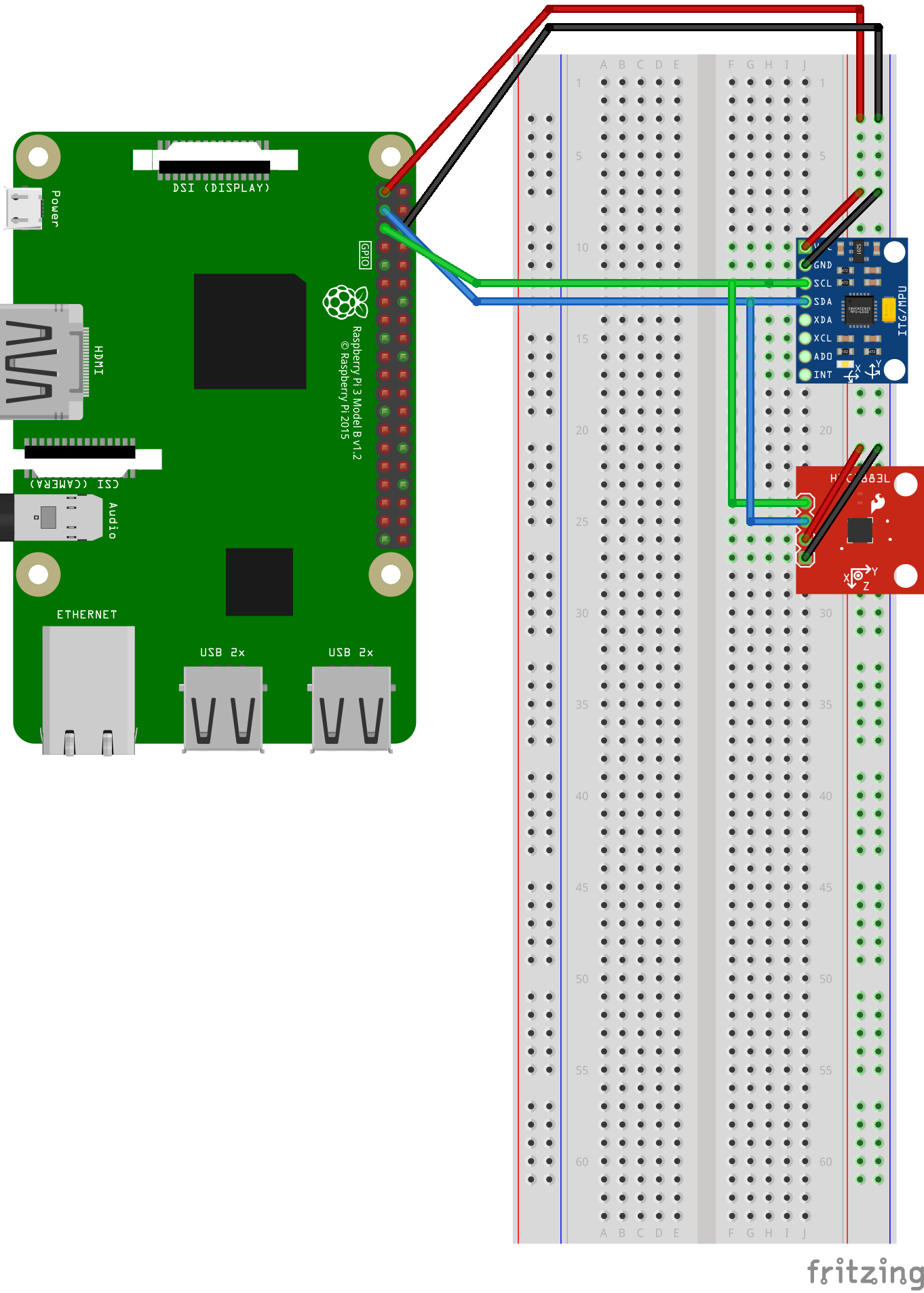 Schaltplan I2C Raspi